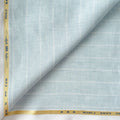 Premium Linen Stripes & Checks Fabric Baby Blue & White Stripes 60 LEA Linen Fabric
