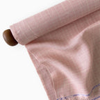 Premium Linen Stripes & Checks Fabric Blush Pink & White Checks 60 LEA Linen Fabric