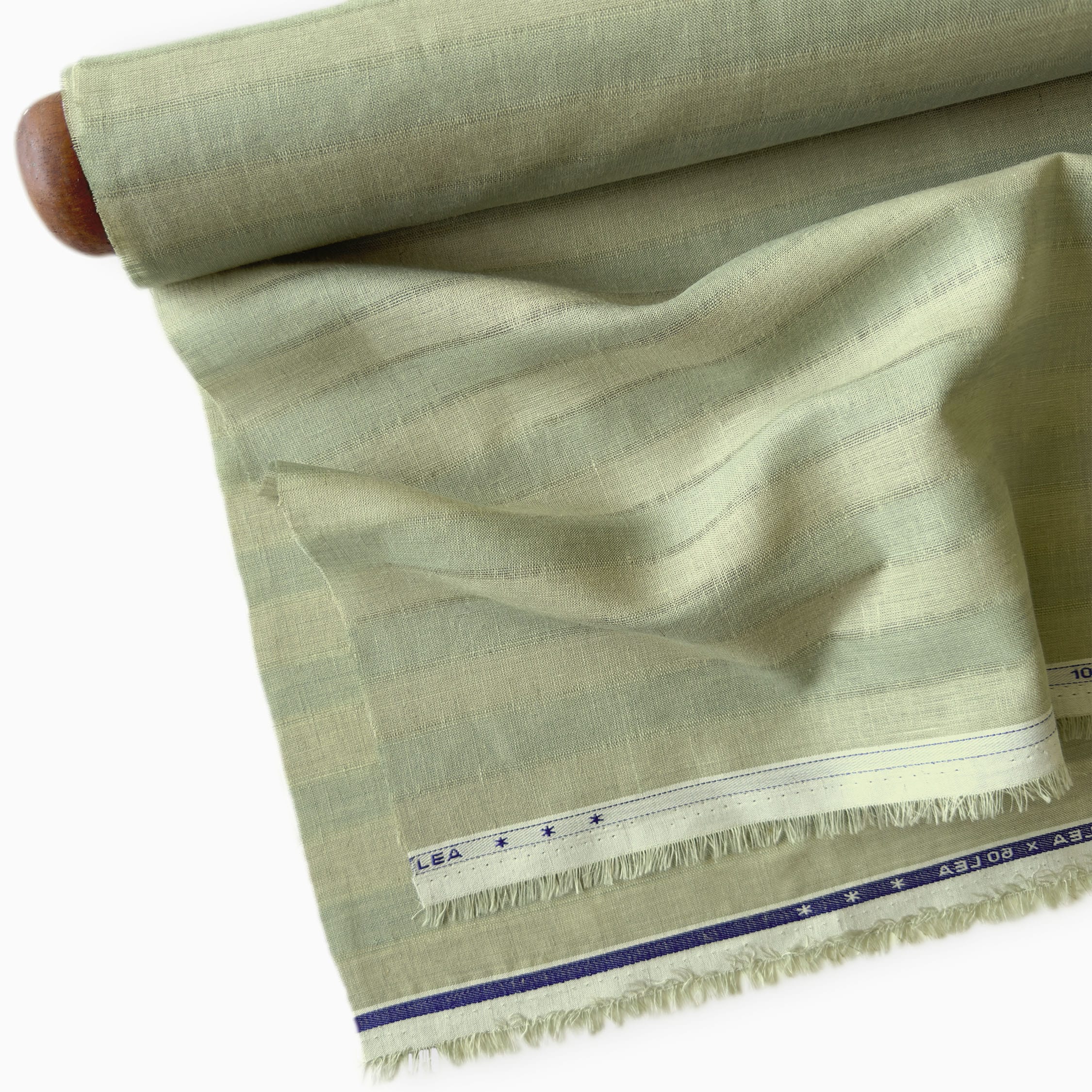 Premium Linen Stripes & Checks Fabric Dusty Green & Grey Stripes 60 LEA Linen Fabric