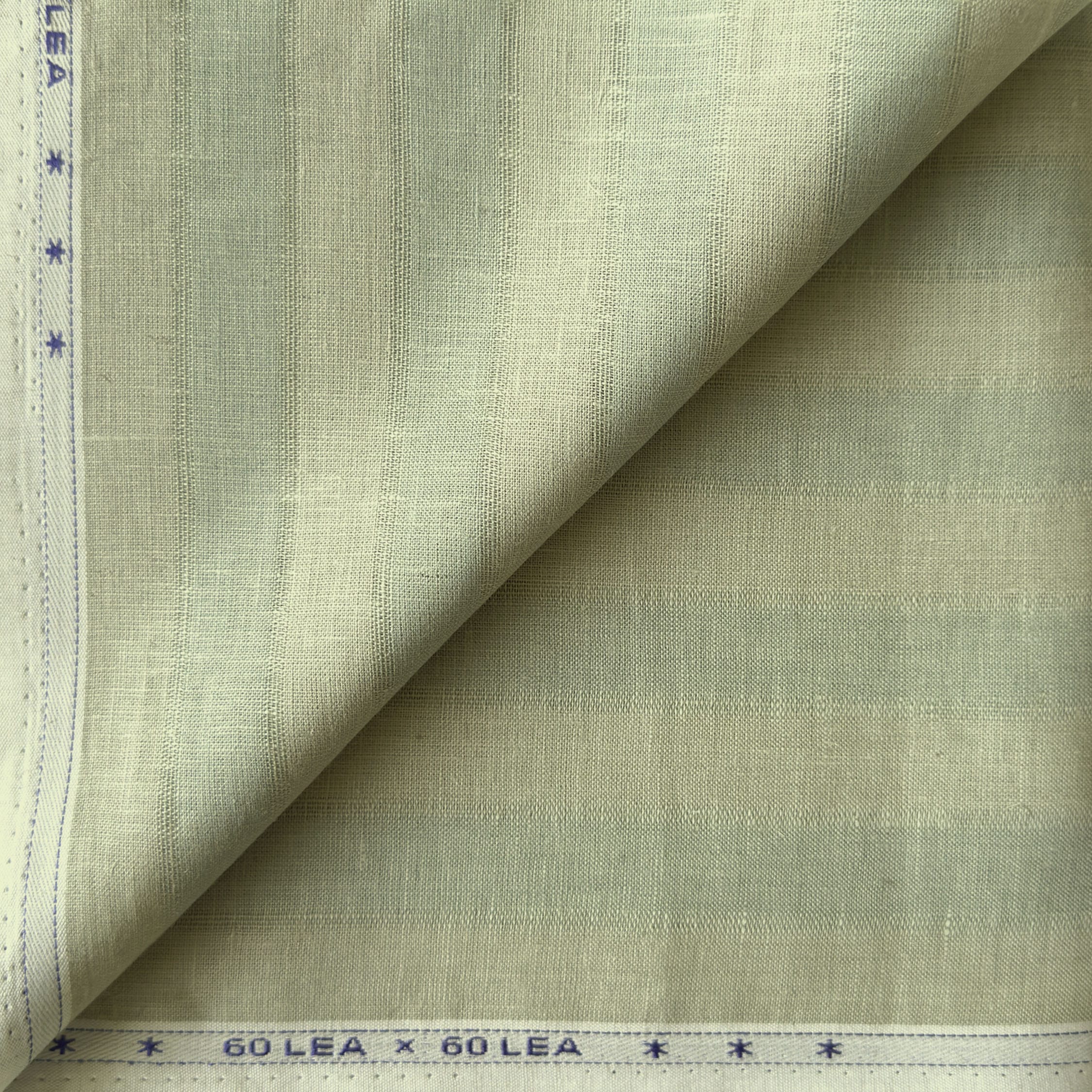 Premium Linen Stripes & Checks Fabric Dusty Green & Grey Stripes 60 LEA Linen Fabric