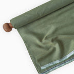 Premium Linen Stripes & Checks Fabric Dusty Green & White Stripes 60 LEA Linen Fabric