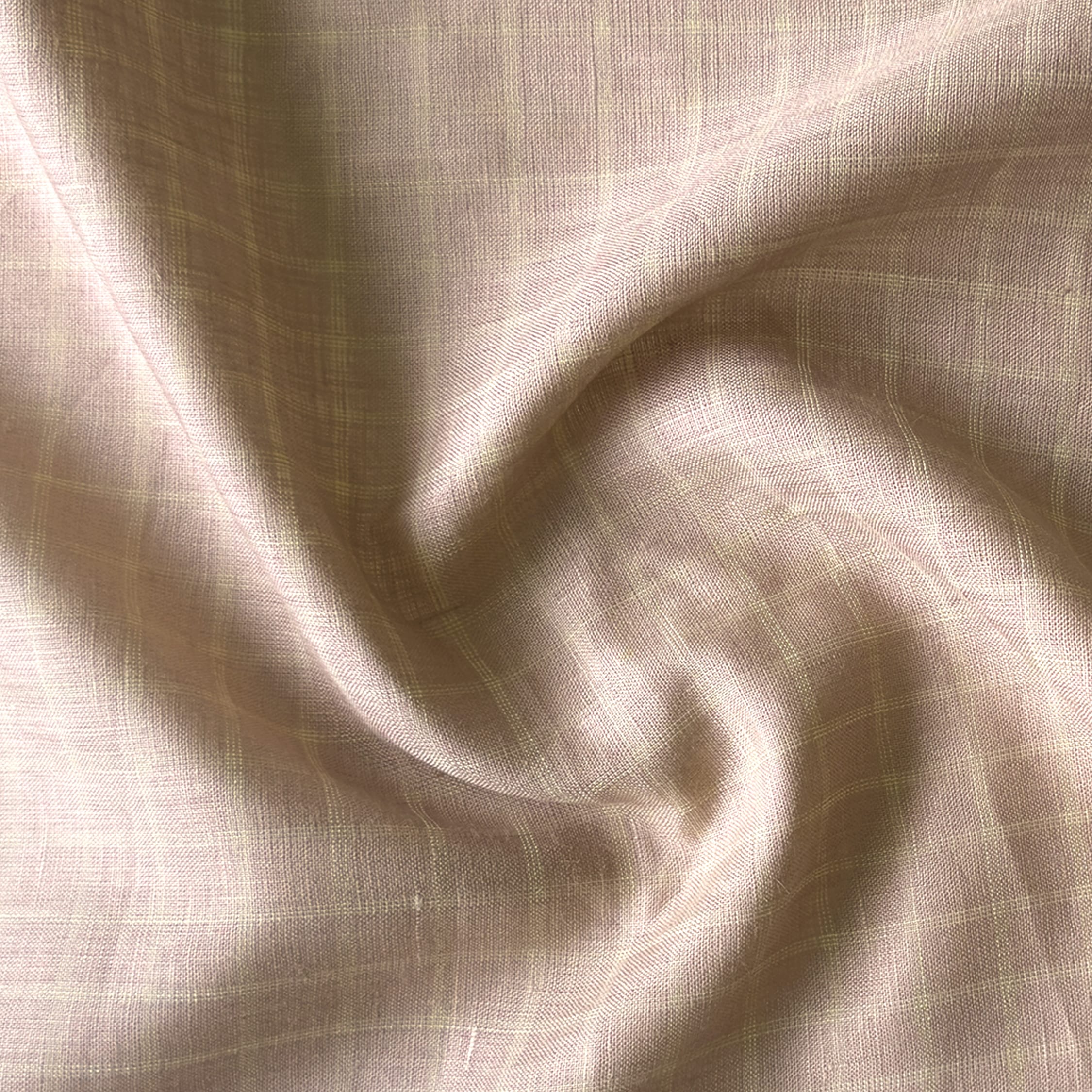 Premium Linen Stripes & Checks Fabric Dusty Rose Checks 60 Lea Pure Linen