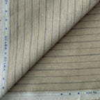 Premium Linen Stripes & Checks Fabric Earthy Brown & Violet Stripes 60 LEA Linen Fabric
