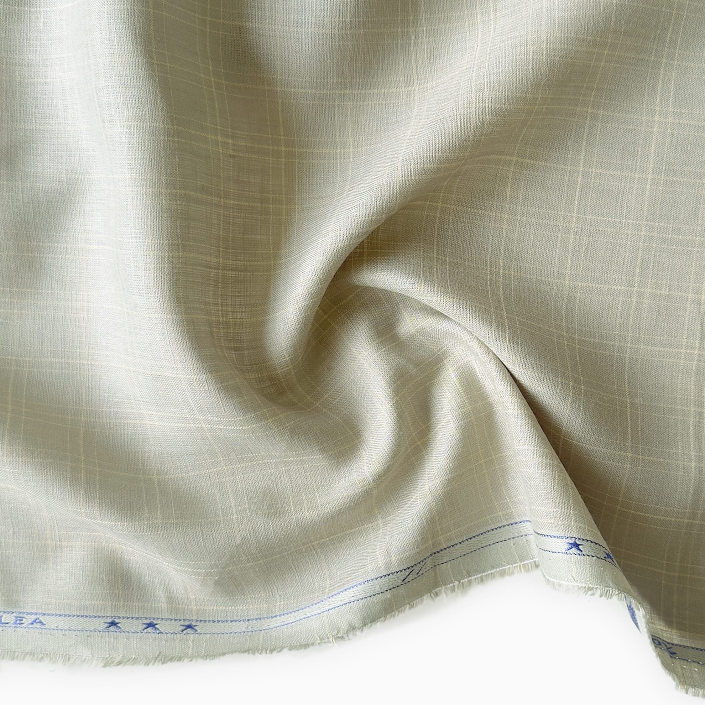 Premium Linen Stripes & Checks Fabric Earthy Grey Checks 60 Lea Pure Linen