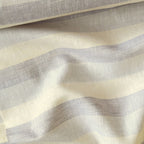 Premium Linen Stripes & Checks Fabric Grey & Beige Stripes 60 LEA Linen Fabric