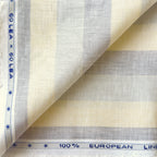 Premium Linen Stripes & Checks Fabric Grey & Beige Stripes 60 LEA Linen Fabric