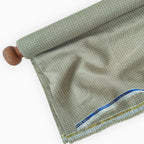 Premium Linen Stripes & Checks Fabric Light Brown & White Checks 60 LEA Linen Fabric