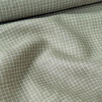 Premium Linen Stripes & Checks Fabric Light Brown & White Checks 60 LEA Linen Fabric
