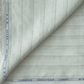 Premium Linen Stripes & Checks Fabric Light Green & Grey-Green Stripes 60 LEA Linen Fabric