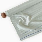 Premium Linen Stripes & Checks Fabric Light Green & Grey-Green Stripes 60 LEA Linen Fabric