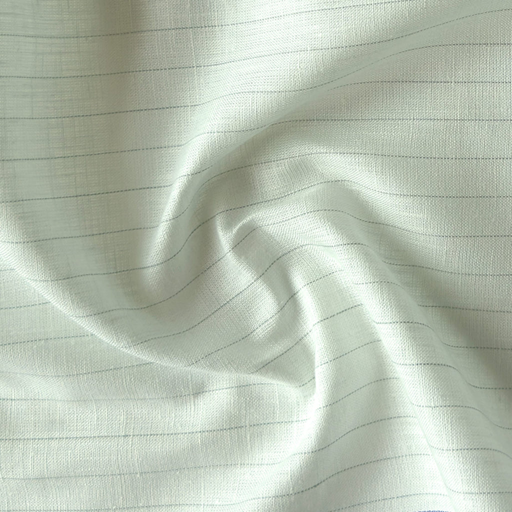 Premium Linen Stripes & Checks Fabric Light Green Stripes 60 Lea Pure Linen