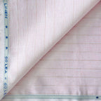 Premium Linen Stripes & Checks Fabric Light Pink & Beige Stripes 60 LEA Linen Fabric