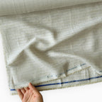 Premium Linen Stripes & Checks Fabric Natural Grey & Green-Grey Stripes 60 LEA Linen Fabric