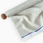 Premium Linen Stripes & Checks Fabric Natural Grey & White-Black Stripes 60 LEA Linen Fabric