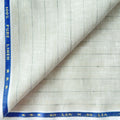Premium Linen Stripes & Checks Fabric Natural Grey & White-Black Stripes 60 LEA Linen Fabric