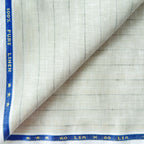 Premium Linen Stripes & Checks Fabric Natural Grey & White-Black Stripes 60 LEA Linen Fabric