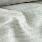 Premium Linen Stripes & Checks Fabric Natural Grey & White-Black Stripes 60 LEA Linen Fabric