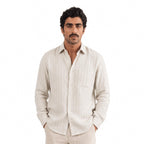 Premium Linen Stripes & Checks Fabric Natural Grey & White-Black Stripes 60 LEA Linen Fabric