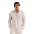 Premium Linen Stripes & Checks Fabric Natural Grey & White-Pink Stripes 60 LEA Linen Fabric