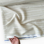 Premium Linen Stripes & Checks Fabric Natural Grey & White Stripes 70 LEA Linen Fabric