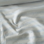 Premium Linen Stripes & Checks Fabric Natural White & Blue Stripes 60 LEA Linen Fabric