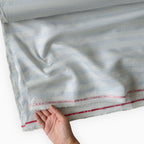 Premium Linen Stripes & Checks Fabric Natural White & Blue Stripes 60 LEA Linen Fabric