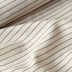 Premium Linen Stripes & Checks Fabric Off-White & Brown Stripes 60 LEA Linen Fabric