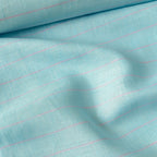 Premium Linen Stripes & Checks Fabric Pale Blue & Pink Stripes 60 LEA Linen Fabric