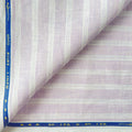Premium Linen Stripes & Checks Fabric Pastel Lilac & White Stripes 60 LEA Linen Fabric