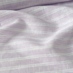 Premium Linen Stripes & Checks Fabric Pastel Lilac & White Stripes 60 LEA Linen Fabric