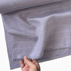 Premium Linen Stripes & Checks Fabric Persian Violet & White Stripes 60 LEA Linen Fabric