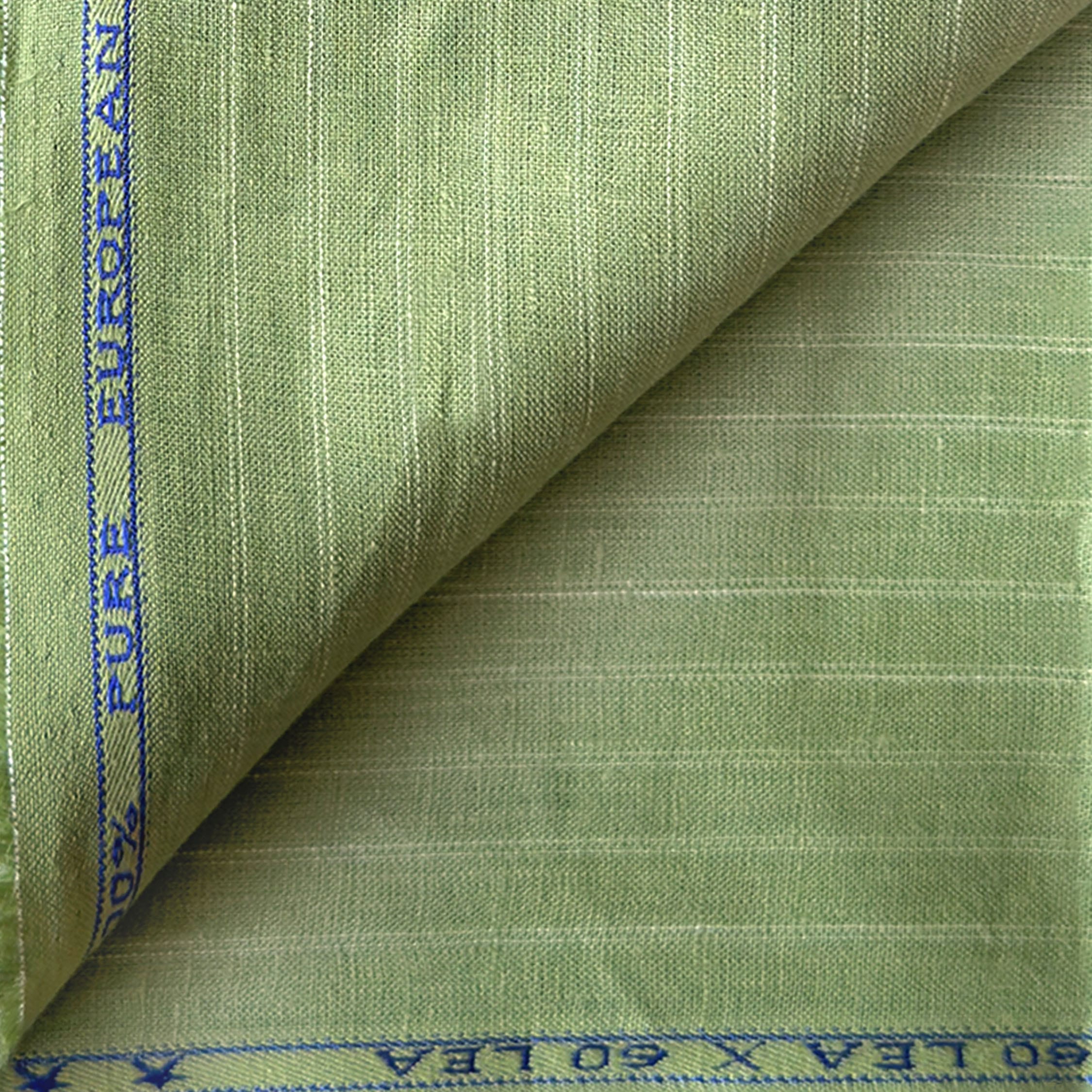 Premium Linen Stripes & Checks Fabric Pistachio & White Stripes 60 LEA Linen Fabric