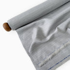 Premium Linen Stripes & Checks Fabric Powder Grey & White Stripes 60 LEA Linen Fabric