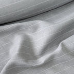 Premium Linen Stripes & Checks Fabric Powder Grey & White Stripes 60 LEA Linen Fabric