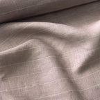 Premium Linen Stripes & Checks Fabric Rose Brown & Beige Stripes 60 LEA Linen Fabric