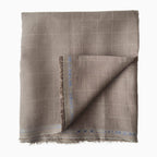 Premium Linen Stripes & Checks Fabric Rose Brown Checks 60 Lea Pure Linen