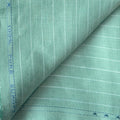 Premium Linen Stripes & Checks Fabric Sea Green Stripes 60 Lea Pure Linen