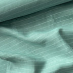 Premium Linen Stripes & Checks Fabric Sea Green & White Stripes 60 LEA Linen Fabric