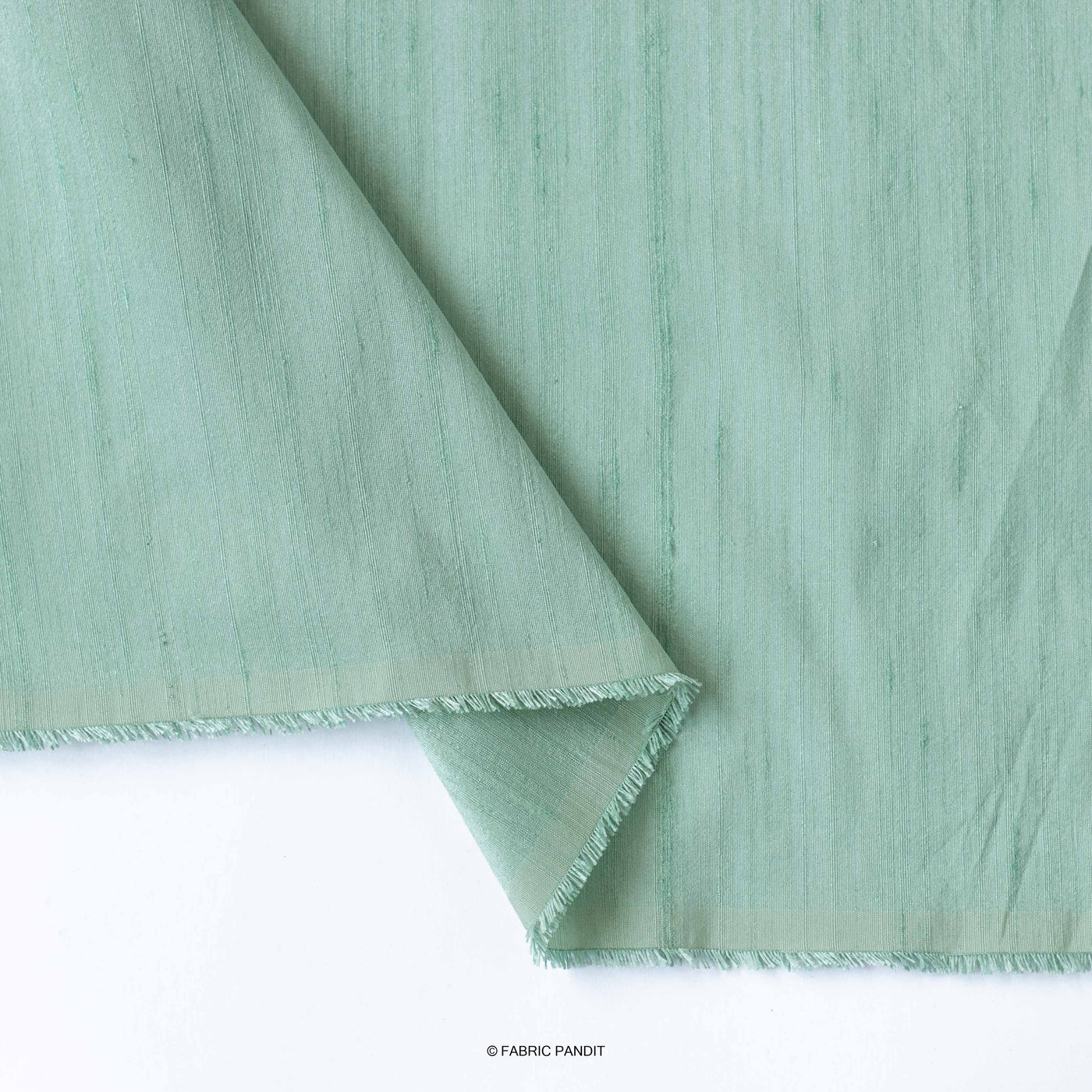 Premium Silk Fabric Cut Piece (CUT PIECE) Mint Green Plain Premium Silk Fabric (Width 46 Inches)