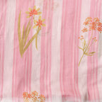 Pressed Blooms Fabric Fabric Blush Pink Mul Chanderi Crush Fabric