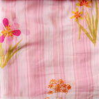 Pressed Blooms Fabric Fabric Blush Pink Mul Chanderi Crush Fabric