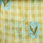 Pressed Blooms Fabric Fabric Dusty Green Mul Chanderi Crush Fabric