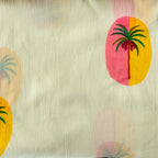 Pressed Blooms Fabric Fabric Soft Ivory Mul Chanderi Crush Fabric