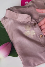 Dusty Pink Silk Long Kurta