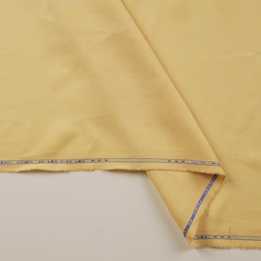 Mango Yellow 60 LEA Linen Fabric
