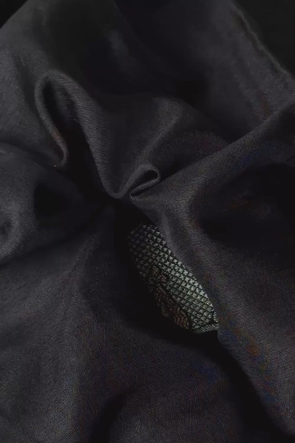 Black Silk Long Kurta
