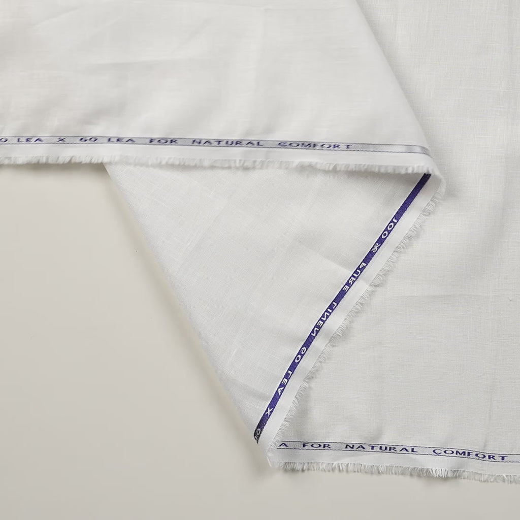 Pure White 60 LEA Linen Fabric