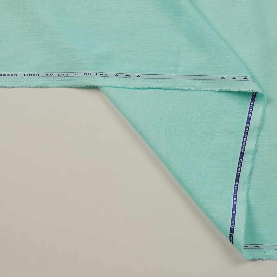 Pale Turquoise 60 LEA Linen Fabric