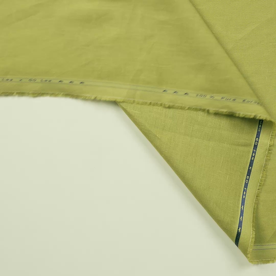 Muted Lime 60 LEA Linen Fabric
