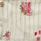 Printed Mul Chanderi Crush Fabric Fabric Antique White Mul Chanderi Crush Fabric